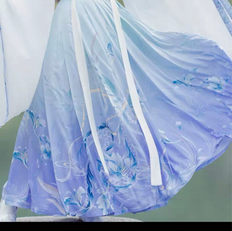 如梦霓裳若耶夏季汉服女交领大袖襦裙6米裙子...