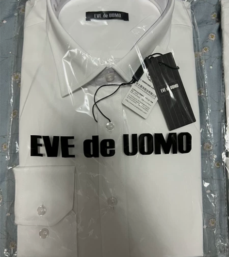 依文EVE,男士白色长袖正装衬衫 号码17...