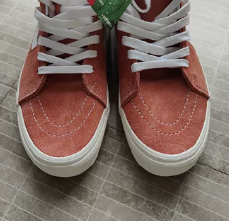 vans sk8 橘粉色 41码,专柜购入...