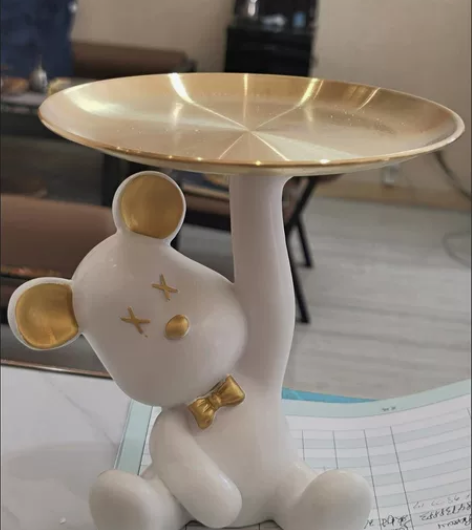 【低价清货】暴力熊托盘摆件 创意轻奢暴力熊...