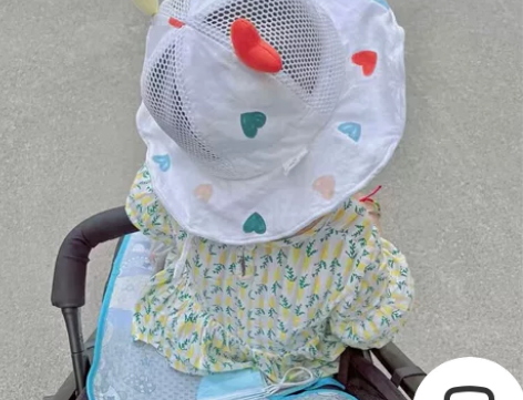 包邮全新 婴儿遮阳帽夏季薄款大帽檐渔夫帽卡...