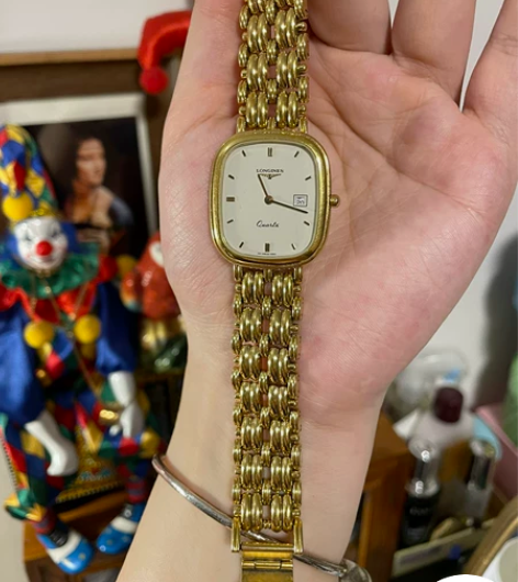 浪琴Longines中古石英手表 镀金女...