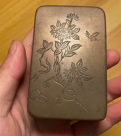 一得阁铜墨盒，原光，实物见图，喜欢的联系！...