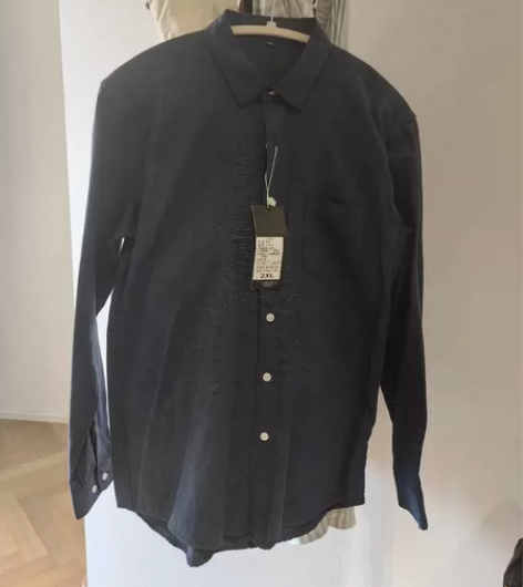 男士藏青色衬衫 尺码：XXL 新旧程度：全新