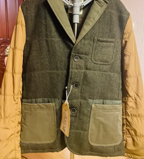 男士羊毛休闲西装棉服,175的码子,吊牌价...