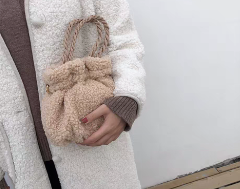 转卖毛毛包包女2020冬季新款卷毛羊羔毛南...