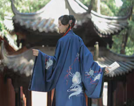 转卖兰若庭汉服 乘黄 明制 披风 绣花 大...