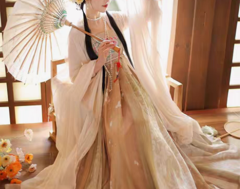 包邮【春有约】茗月萱唐制诃子裙汉服女大袖衫...