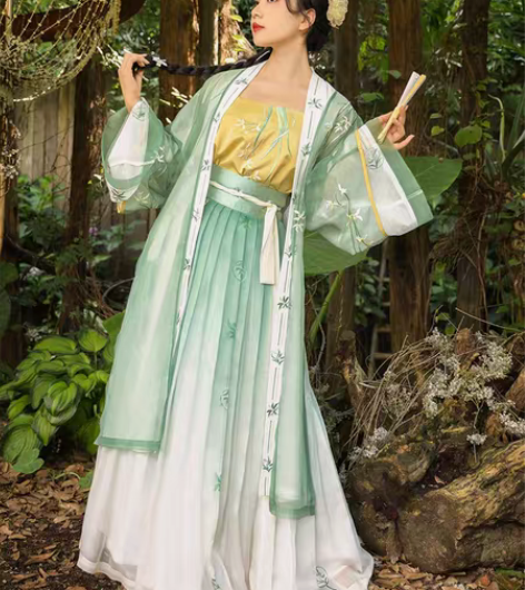 包邮出都城南庄汉服明兰褙子齐腰襦裙吊带女中...