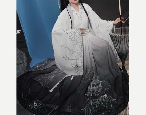 转卖御篇墨莲亭正品原创汉服女晋制大袖衫齐襦...