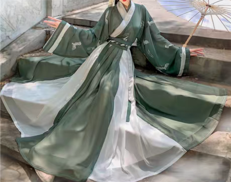 转卖汉旭汉服女长安故里晋制齐腰襦裙交领一片...