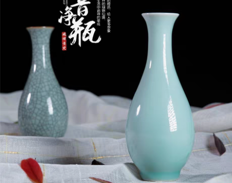 转卖观音创意陶瓷干花水培花器简约客厅家居插...