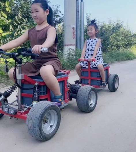 包邮儿童成人电动箱子卡丁车 自制电动卡丁车...
