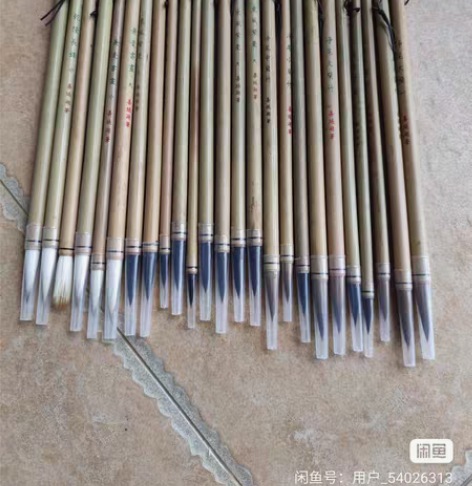 狼毫,兼毫,紫毫毛笔笔杆瑕疵处理,基本都是...