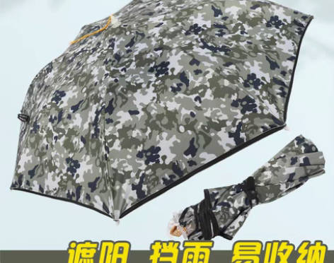 转卖钓鱼伞帽大号折叠户外头顶式垂钓渔具雨伞...