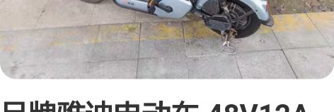 品牌雅迪电动车 48V12A绿牌! 去年1...