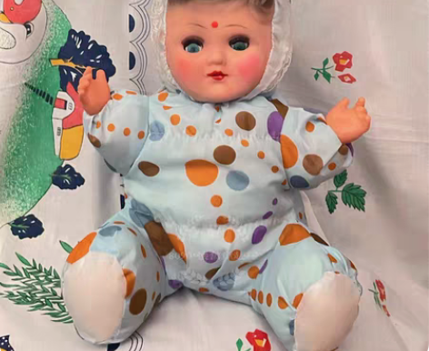 包邮【珍藏老玩具】80s年代老玩具胶皮娃娃...