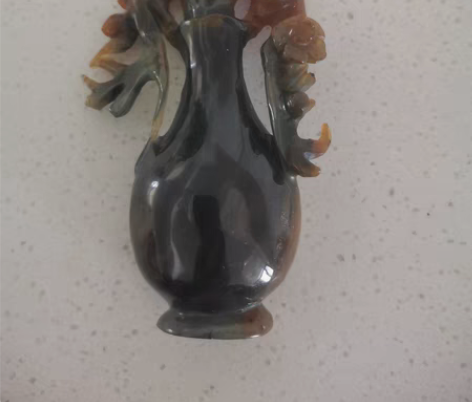 包邮岫岩玉 花玉摆件,立体雕刻无拼接,玉色...