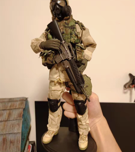 1/6兵人diy作品海湾战争三沙防化兵,基...