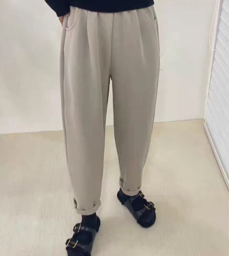 （伊伊AW995）2022冬季新款羊棉卫裤...