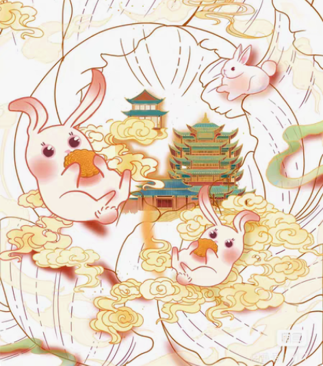 包邮中国风插画设计，国潮风格插画，海报设计...