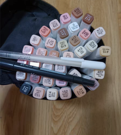 包邮双头马克笔 名韵马克皮肤色套装36色(...