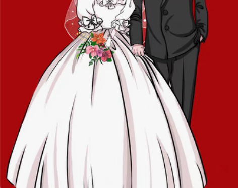 包邮捡漏啦 原创手绘婚礼请柬 插画风格 可...