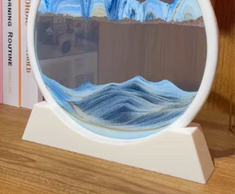 抖音创意3D流沙画玻璃摆件生日礼物液体解压...