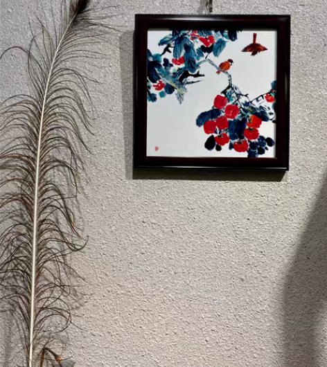 包邮景德镇瓷板柿子，事事如意图，玄关客厅办...