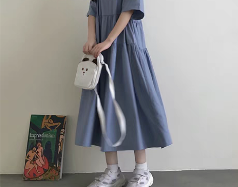 转卖娃娃领连衣裙女夏装2020年新款初中高...