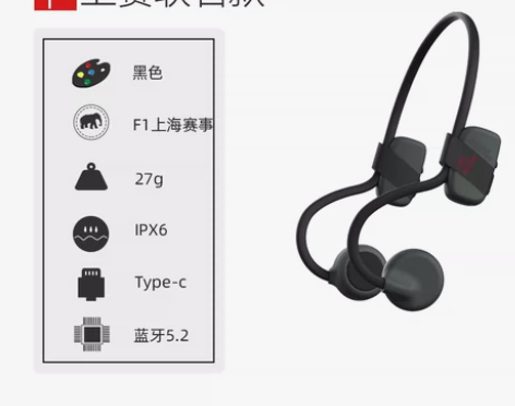 转卖F1上海赛道联名真骨传导蓝牙耳机防水运...