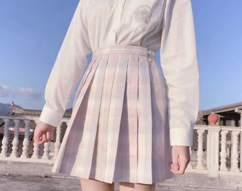 木棉花 一纸情书 JK制服 格裙 格群 淡...