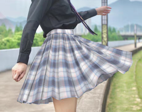 包邮【雪河】少女学生JK制服格裙百褶裙女校...