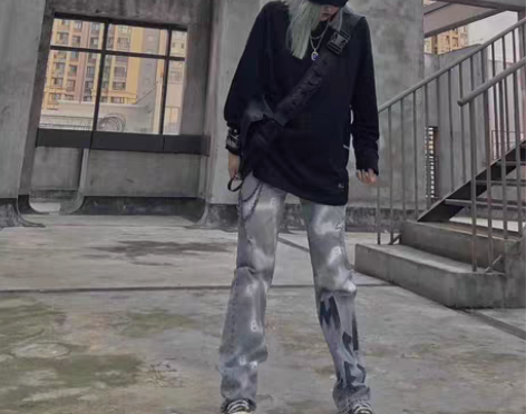 转卖欧美高街风复古鬼马小精灵印花嘻哈潮手工...