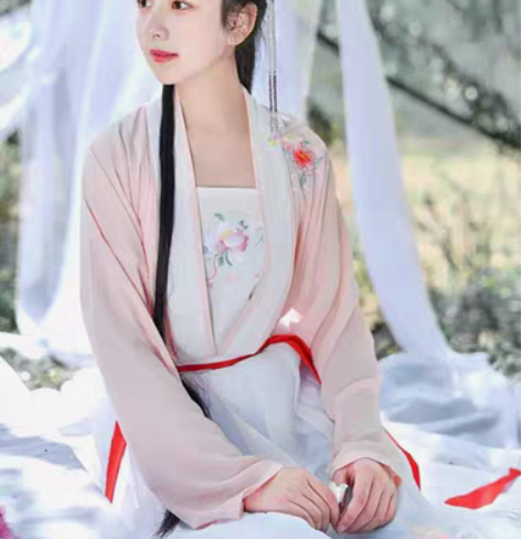 包邮如梦霓裳石榴对襟齐腰上襦汉服女款春夏秋...