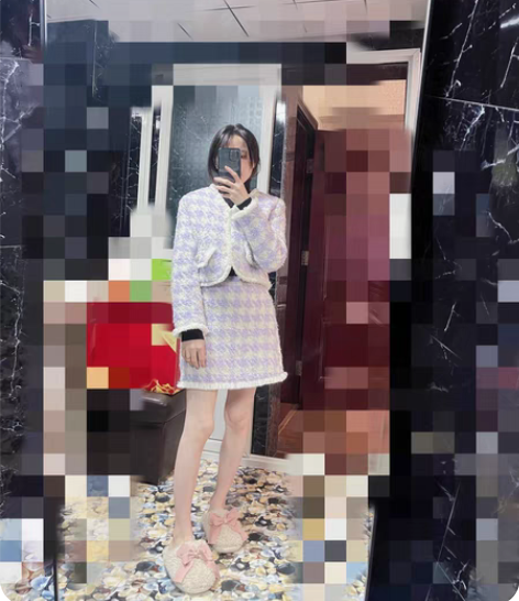 包邮抖音购入189,小香风套装,穿过两次就...