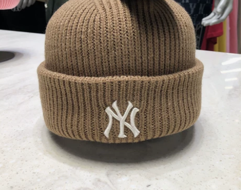 韩国MLB专柜正品代购21新小标毛线帽针织...