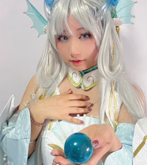 西施游龙清影大全套 服装+假发+龙角+龙珠...
