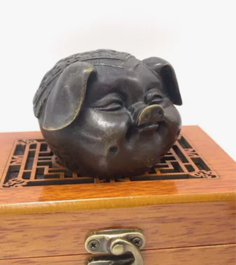 仅此一只 给钱就卖 纯铜福猪摆件紫铜创意家...