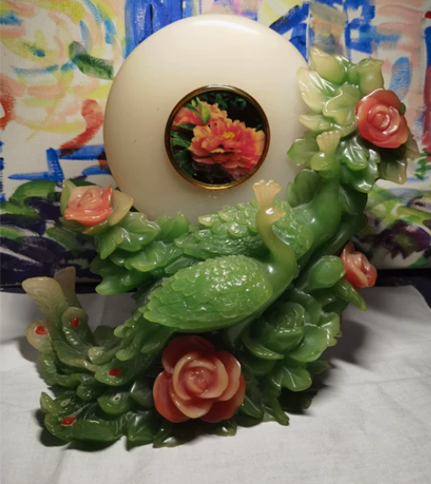 复古怀旧花好月圆摆件，影视道具摆件，材质看...