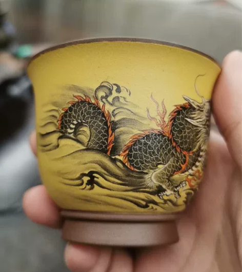 紫砂主人杯,精美刻绘,画龙维妙维肖 感兴趣...