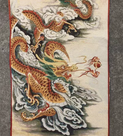 (转让,急用钱) 赔钱出龙山水画织锦绣刺绣...