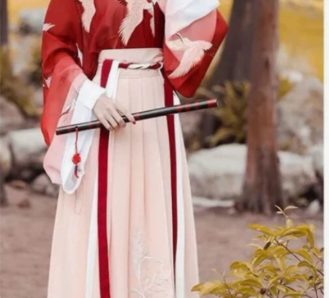 【汉服入门】一整套包邮还送五件套汉服入门古...