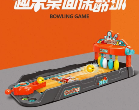 儿童桌面保龄球手指弹射球桌游投篮球足球男孩...