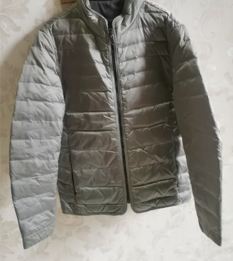 翡翠男士银灰色羽绒服外套, 170/88A...