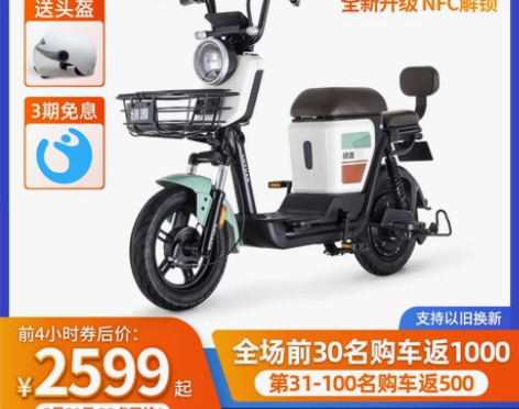 绿源电动车48v24a锂电池电动自行车ZF...